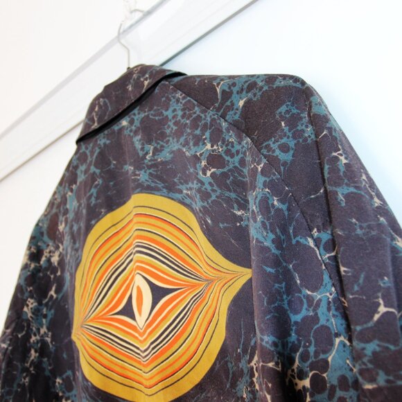 AW18 DRIES VAN NOTEN MARBLE EYE REVERSIBLE COAT 48 - Picture 5 of 13